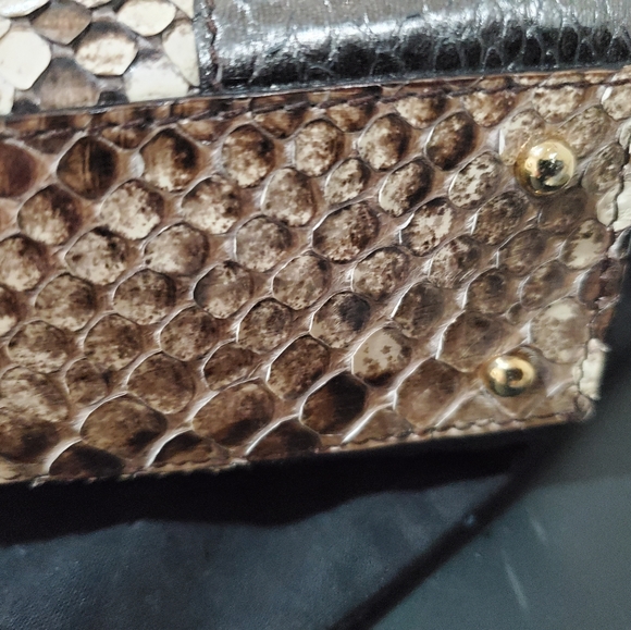 Genuine Python Dolce and Gabbana vitello corrida beige mini python clutch - Picture 6 of 16